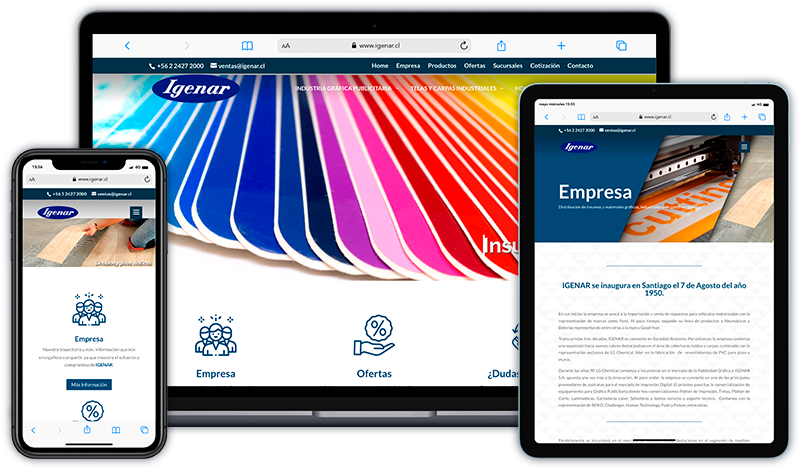 Sitios Web de PortalesdeNegocios.com Igenar